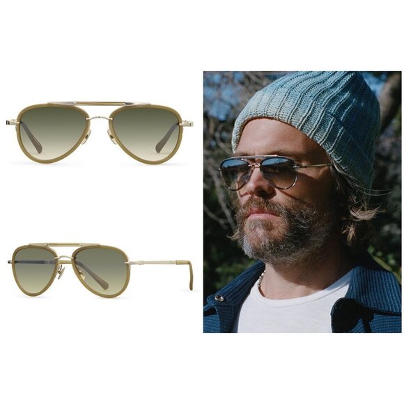 MR LEIGHT by GARRETT LEIGHT Doheny SL Sunglasses ~ Aviator Crescent 12KG NWT - Picture 1 of 16